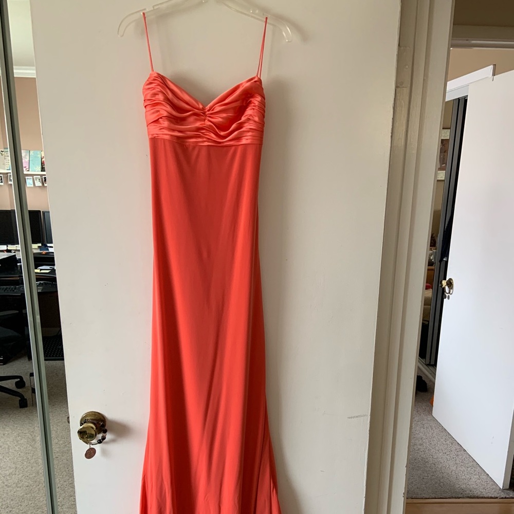 Long orange gown